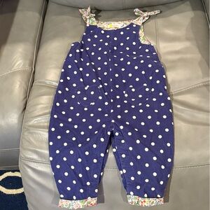 EEUC Baby Boden Blue Polka Dot Overalls 18-24mos